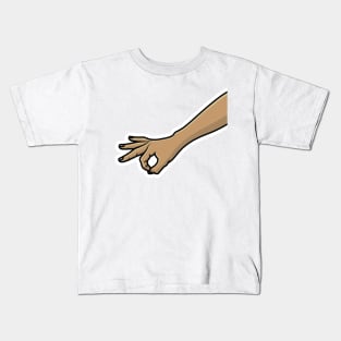 People Hand Gesture for Delicious Food Sticker vector illustration. People hand objects icon concept. Close up hand showing okay, perfect, zero gesture sticker logo design. Kids T-Shirt